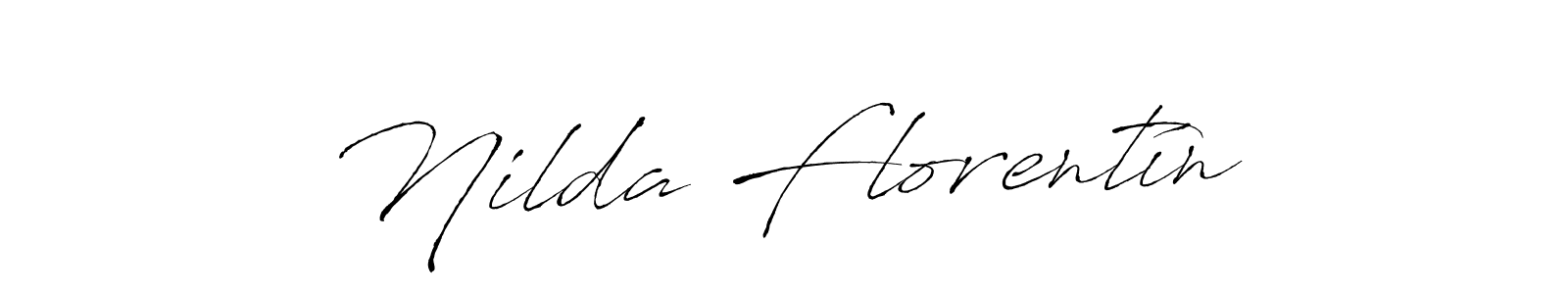 Make a beautiful signature design for name Nilda Florentín. With this signature (Antro_Vectra) style, you can create a handwritten signature for free. Nilda Florentín signature style 6 images and pictures png