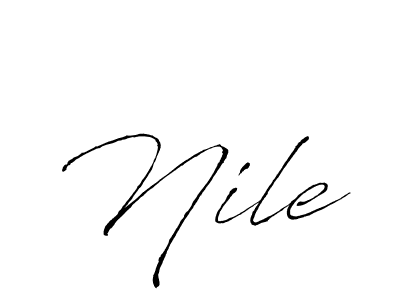 How to make Nile name signature. Use Antro_Vectra style for creating short signs online. This is the latest handwritten sign. Nile signature style 6 images and pictures png