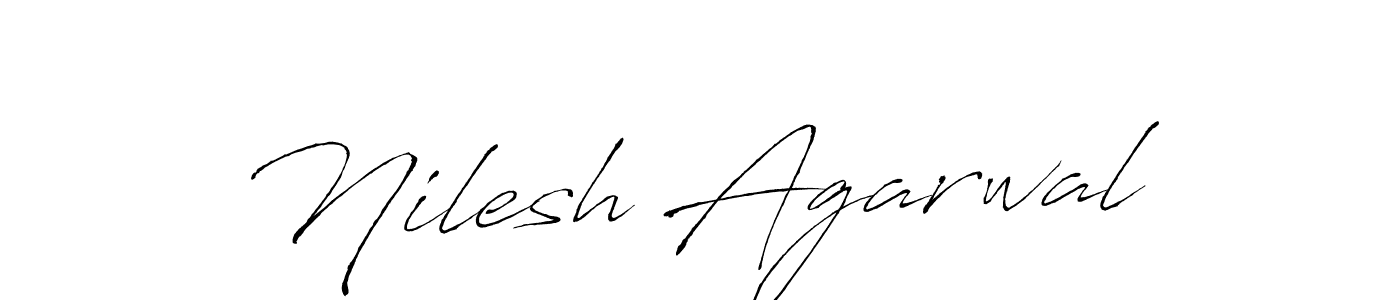 Make a beautiful signature design for name Nilesh Agarwal. With this signature (Antro_Vectra) style, you can create a handwritten signature for free. Nilesh Agarwal signature style 6 images and pictures png