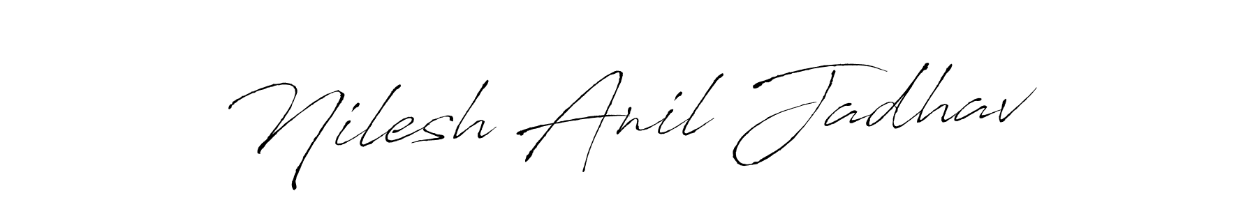 Nilesh Anil Jadhav stylish signature style. Best Handwritten Sign (Antro_Vectra) for my name. Handwritten Signature Collection Ideas for my name Nilesh Anil Jadhav. Nilesh Anil Jadhav signature style 6 images and pictures png