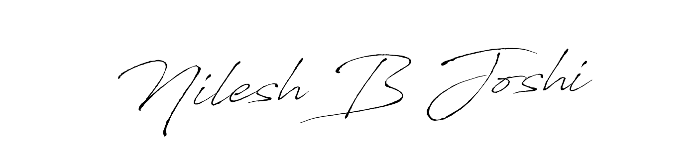 Make a beautiful signature design for name Nilesh B Joshi. With this signature (Antro_Vectra) style, you can create a handwritten signature for free. Nilesh B Joshi signature style 6 images and pictures png