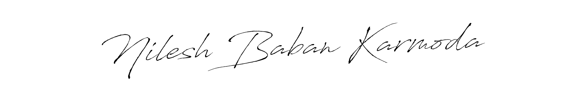 How to make Nilesh Baban Karmoda signature? Antro_Vectra is a professional autograph style. Create handwritten signature for Nilesh Baban Karmoda name. Nilesh Baban Karmoda signature style 6 images and pictures png