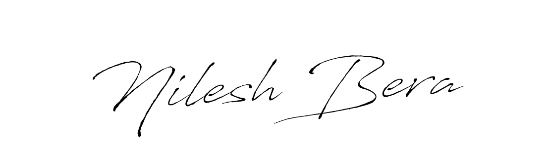 Nilesh Bera stylish signature style. Best Handwritten Sign (Antro_Vectra) for my name. Handwritten Signature Collection Ideas for my name Nilesh Bera. Nilesh Bera signature style 6 images and pictures png