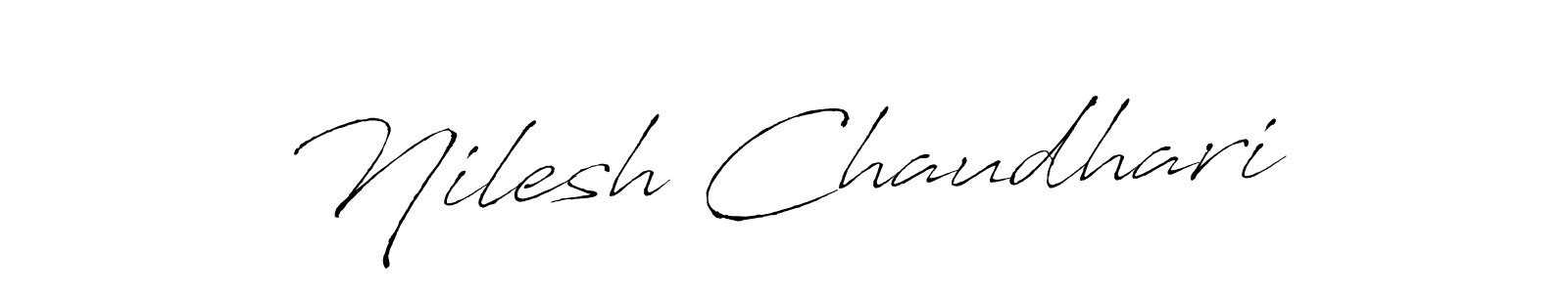 Design your own signature with our free online signature maker. With this signature software, you can create a handwritten (Antro_Vectra) signature for name Nilesh Chaudhari. Nilesh Chaudhari signature style 6 images and pictures png