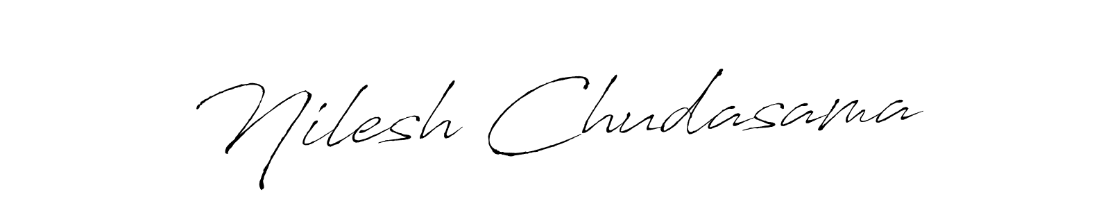 Design your own signature with our free online signature maker. With this signature software, you can create a handwritten (Antro_Vectra) signature for name Nilesh Chudasama. Nilesh Chudasama signature style 6 images and pictures png