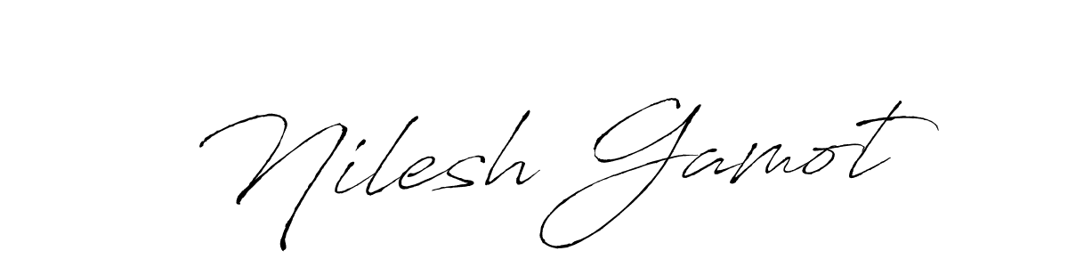 Make a short Nilesh Gamot signature style. Manage your documents anywhere anytime using Antro_Vectra. Create and add eSignatures, submit forms, share and send files easily. Nilesh Gamot signature style 6 images and pictures png