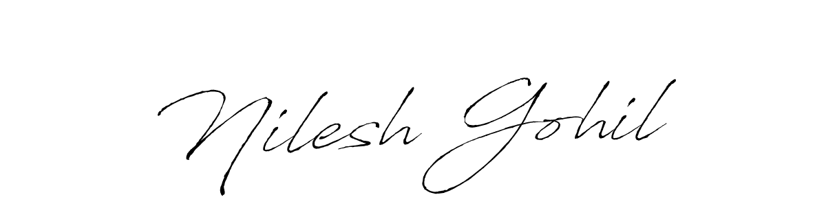 Also You can easily find your signature by using the search form. We will create Nilesh Gohil name handwritten signature images for you free of cost using Antro_Vectra sign style. Nilesh Gohil signature style 6 images and pictures png