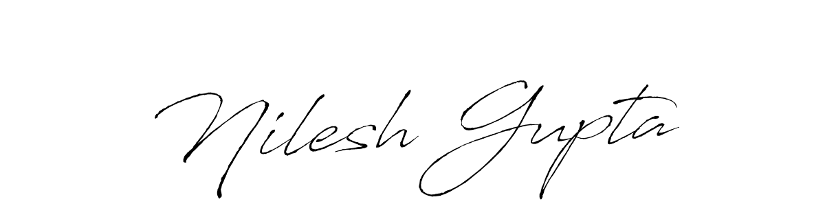 Design your own signature with our free online signature maker. With this signature software, you can create a handwritten (Antro_Vectra) signature for name Nilesh Gupta. Nilesh Gupta signature style 6 images and pictures png