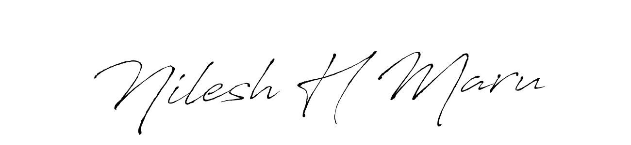 How to make Nilesh H Maru signature? Antro_Vectra is a professional autograph style. Create handwritten signature for Nilesh H Maru name. Nilesh H Maru signature style 6 images and pictures png