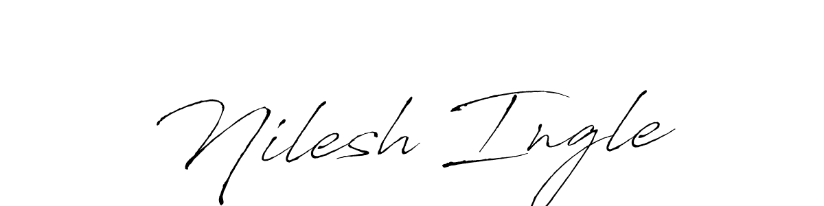 Nilesh Ingle stylish signature style. Best Handwritten Sign (Antro_Vectra) for my name. Handwritten Signature Collection Ideas for my name Nilesh Ingle. Nilesh Ingle signature style 6 images and pictures png