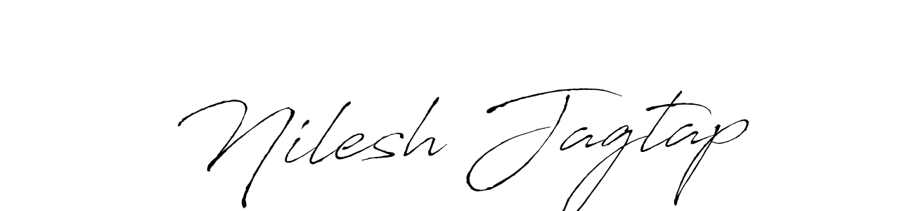 Design your own signature with our free online signature maker. With this signature software, you can create a handwritten (Antro_Vectra) signature for name Nilesh Jagtap. Nilesh Jagtap signature style 6 images and pictures png