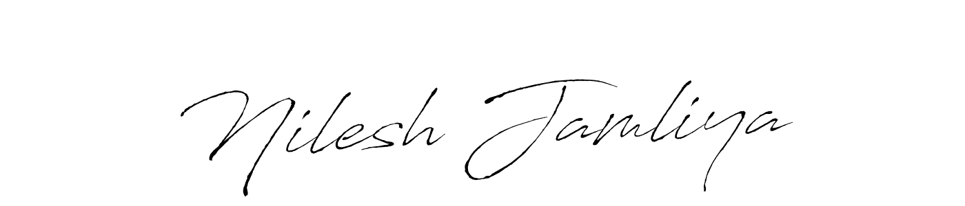 Antro_Vectra is a professional signature style that is perfect for those who want to add a touch of class to their signature. It is also a great choice for those who want to make their signature more unique. Get Nilesh Jamliya name to fancy signature for free. Nilesh Jamliya signature style 6 images and pictures png