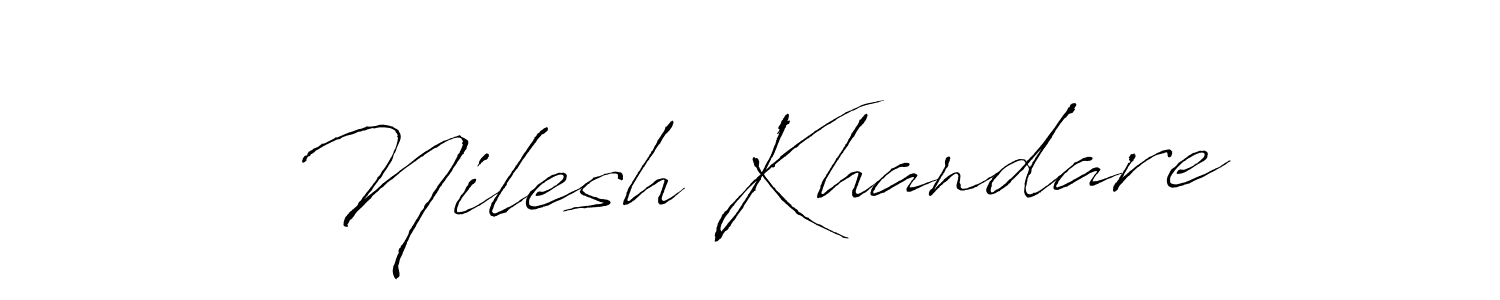 The best way (Antro_Vectra) to make a short signature is to pick only two or three words in your name. The name Nilesh Khandare include a total of six letters. For converting this name. Nilesh Khandare signature style 6 images and pictures png