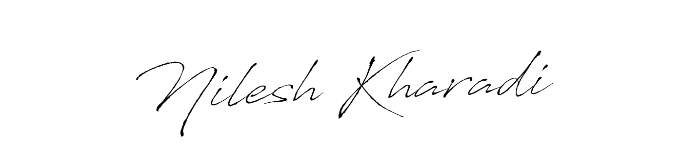 Design your own signature with our free online signature maker. With this signature software, you can create a handwritten (Antro_Vectra) signature for name Nilesh Kharadi. Nilesh Kharadi signature style 6 images and pictures png