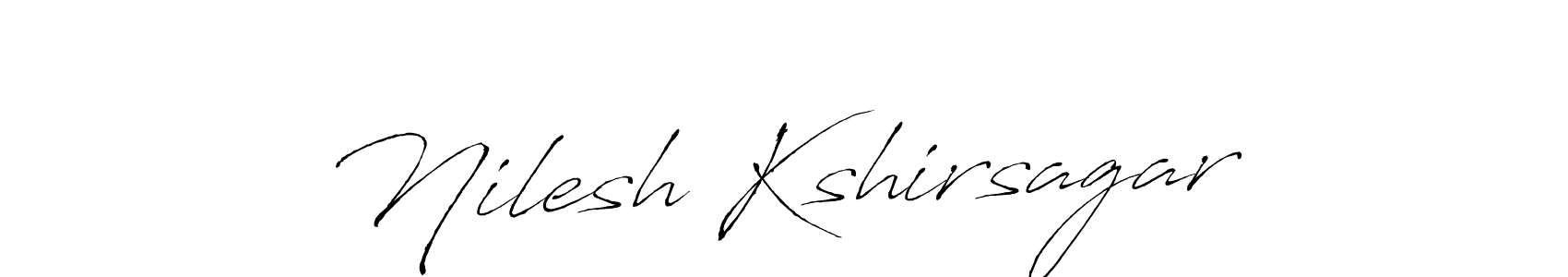 Antro_Vectra is a professional signature style that is perfect for those who want to add a touch of class to their signature. It is also a great choice for those who want to make their signature more unique. Get Nilesh Kshirsagar name to fancy signature for free. Nilesh Kshirsagar signature style 6 images and pictures png