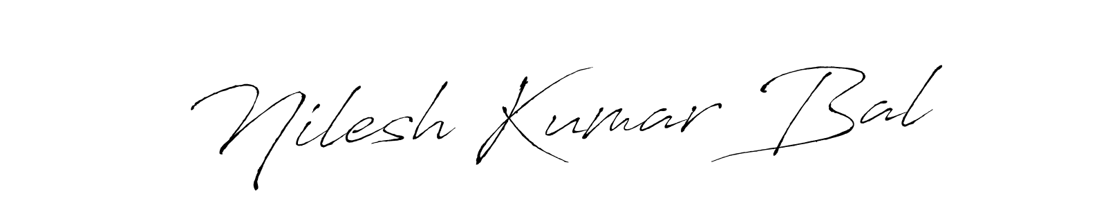 The best way (Antro_Vectra) to make a short signature is to pick only two or three words in your name. The name Nilesh Kumar Bal include a total of six letters. For converting this name. Nilesh Kumar Bal signature style 6 images and pictures png