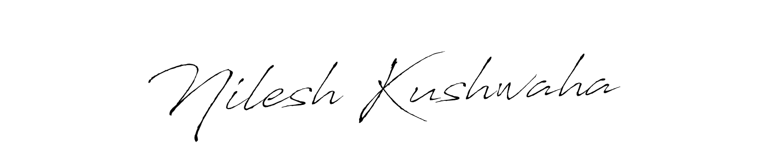 Nilesh Kushwaha stylish signature style. Best Handwritten Sign (Antro_Vectra) for my name. Handwritten Signature Collection Ideas for my name Nilesh Kushwaha. Nilesh Kushwaha signature style 6 images and pictures png