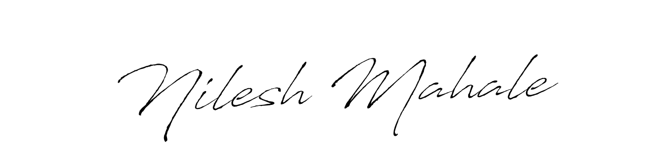 The best way (Antro_Vectra) to make a short signature is to pick only two or three words in your name. The name Nilesh Mahale include a total of six letters. For converting this name. Nilesh Mahale signature style 6 images and pictures png