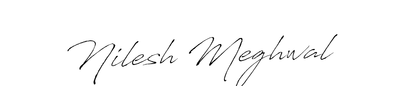 Use a signature maker to create a handwritten signature online. With this signature software, you can design (Antro_Vectra) your own signature for name Nilesh Meghwal. Nilesh Meghwal signature style 6 images and pictures png