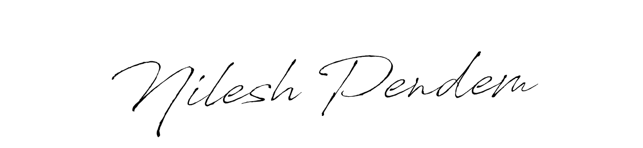 It looks lik you need a new signature style for name Nilesh Pendem. Design unique handwritten (Antro_Vectra) signature with our free signature maker in just a few clicks. Nilesh Pendem signature style 6 images and pictures png