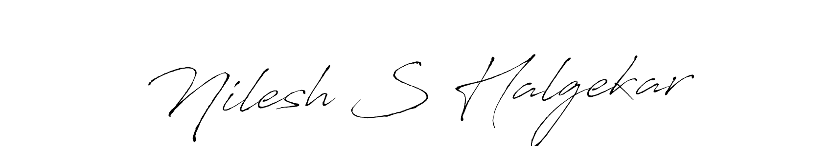 Make a beautiful signature design for name Nilesh S Halgekar. With this signature (Antro_Vectra) style, you can create a handwritten signature for free. Nilesh S Halgekar signature style 6 images and pictures png
