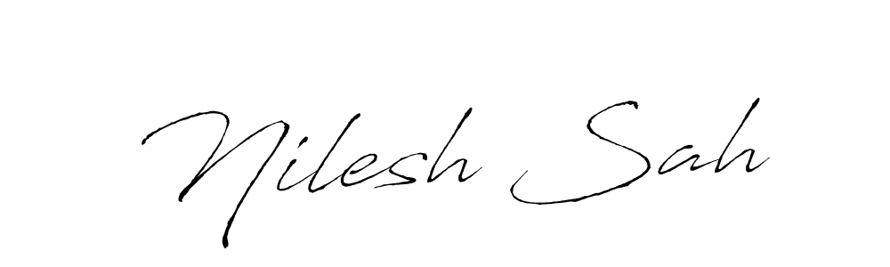 Also You can easily find your signature by using the search form. We will create Nilesh Sah name handwritten signature images for you free of cost using Antro_Vectra sign style. Nilesh Sah signature style 6 images and pictures png
