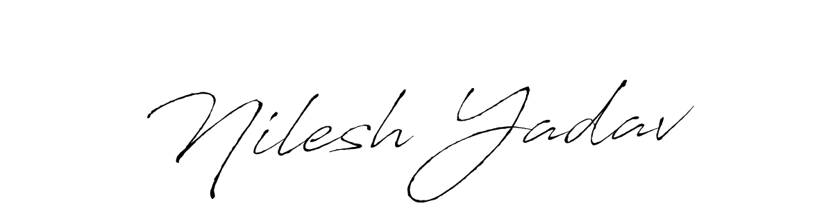 Create a beautiful signature design for name Nilesh Yadav. With this signature (Antro_Vectra) fonts, you can make a handwritten signature for free. Nilesh Yadav signature style 6 images and pictures png