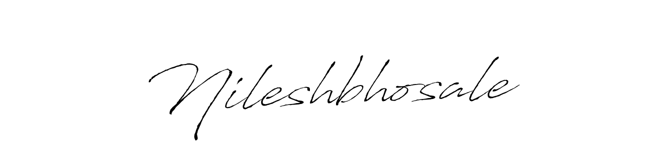 How to make Nileshbhosale signature? Antro_Vectra is a professional autograph style. Create handwritten signature for Nileshbhosale name. Nileshbhosale signature style 6 images and pictures png