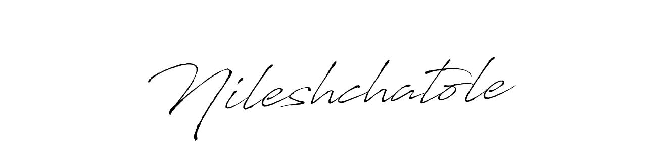 How to make Nileshchatole signature? Antro_Vectra is a professional autograph style. Create handwritten signature for Nileshchatole name. Nileshchatole signature style 6 images and pictures png