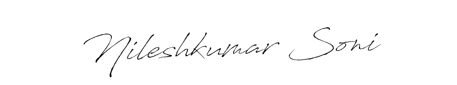 How to make Nileshkumar Soni signature? Antro_Vectra is a professional autograph style. Create handwritten signature for Nileshkumar Soni name. Nileshkumar Soni signature style 6 images and pictures png