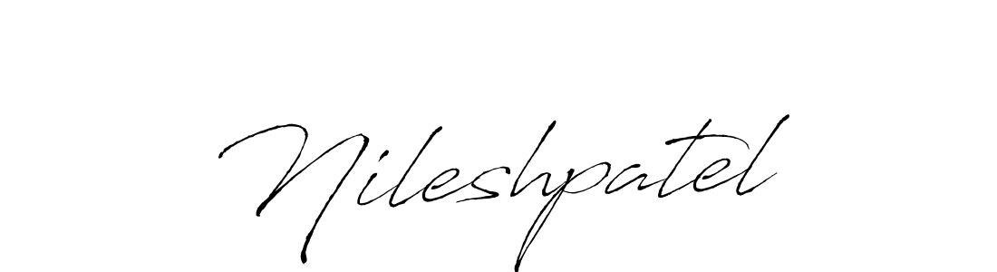 Nileshpatel stylish signature style. Best Handwritten Sign (Antro_Vectra) for my name. Handwritten Signature Collection Ideas for my name Nileshpatel. Nileshpatel signature style 6 images and pictures png