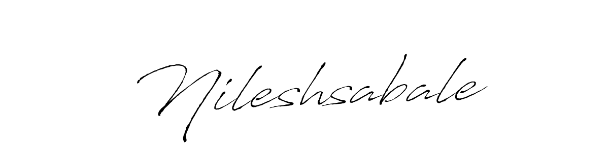 How to make Nileshsabale signature? Antro_Vectra is a professional autograph style. Create handwritten signature for Nileshsabale name. Nileshsabale signature style 6 images and pictures png