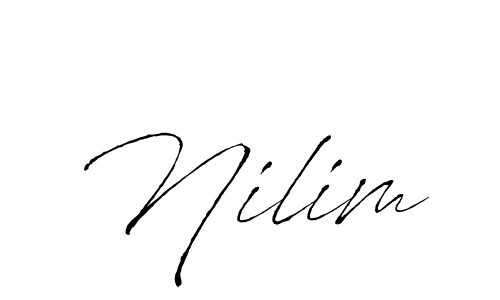 Use a signature maker to create a handwritten signature online. With this signature software, you can design (Antro_Vectra) your own signature for name Nilim. Nilim signature style 6 images and pictures png