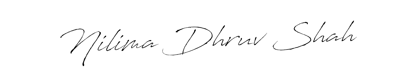 Make a beautiful signature design for name Nilima Dhruv Shah. With this signature (Antro_Vectra) style, you can create a handwritten signature for free. Nilima Dhruv Shah signature style 6 images and pictures png
