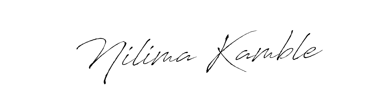 Make a beautiful signature design for name Nilima Kamble. With this signature (Antro_Vectra) style, you can create a handwritten signature for free. Nilima Kamble signature style 6 images and pictures png