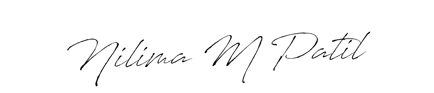 Make a beautiful signature design for name Nilima M Patil. With this signature (Antro_Vectra) style, you can create a handwritten signature for free. Nilima M Patil signature style 6 images and pictures png