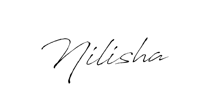 Create a beautiful signature design for name Nilisha. With this signature (Antro_Vectra) fonts, you can make a handwritten signature for free. Nilisha signature style 6 images and pictures png