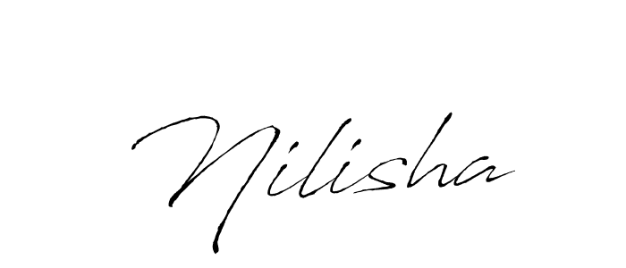 Create a beautiful signature design for name Nilisha. With this signature (Antro_Vectra) fonts, you can make a handwritten signature for free. Nilisha signature style 6 images and pictures png