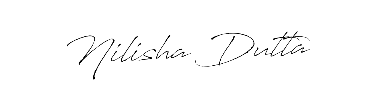 Nilisha Dutta stylish signature style. Best Handwritten Sign (Antro_Vectra) for my name. Handwritten Signature Collection Ideas for my name Nilisha Dutta. Nilisha Dutta signature style 6 images and pictures png