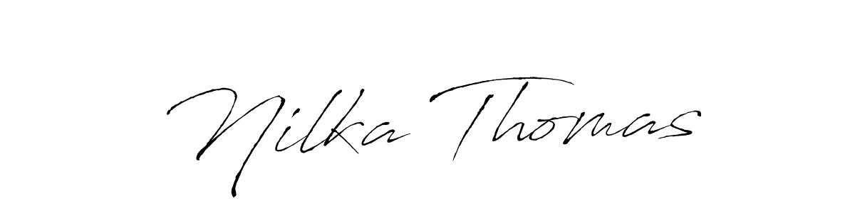 Nilka Thomas stylish signature style. Best Handwritten Sign (Antro_Vectra) for my name. Handwritten Signature Collection Ideas for my name Nilka Thomas. Nilka Thomas signature style 6 images and pictures png