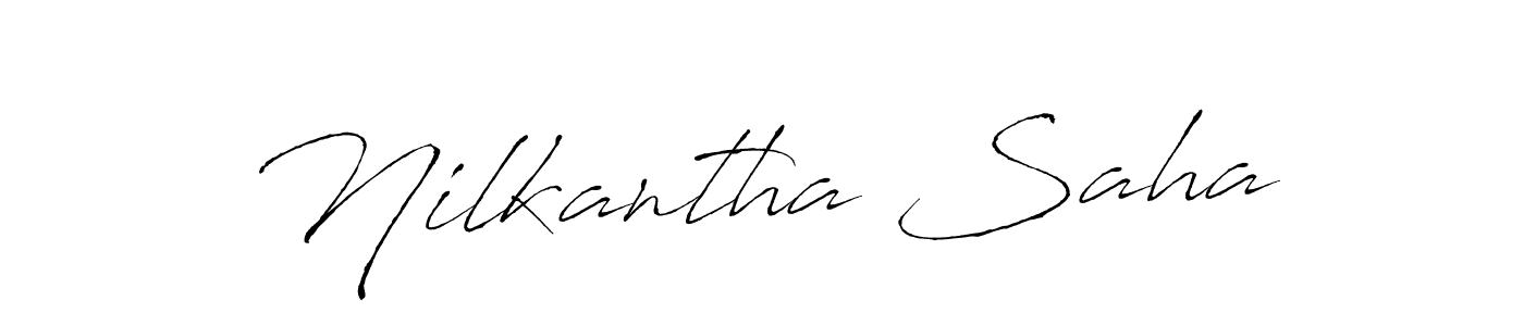 Make a beautiful signature design for name Nilkantha Saha. With this signature (Antro_Vectra) style, you can create a handwritten signature for free. Nilkantha Saha signature style 6 images and pictures png