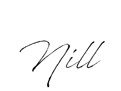 Antro_Vectra is a professional signature style that is perfect for those who want to add a touch of class to their signature. It is also a great choice for those who want to make their signature more unique. Get Nill name to fancy signature for free. Nill signature style 6 images and pictures png