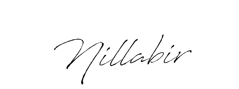 Use a signature maker to create a handwritten signature online. With this signature software, you can design (Antro_Vectra) your own signature for name Nillabir. Nillabir signature style 6 images and pictures png