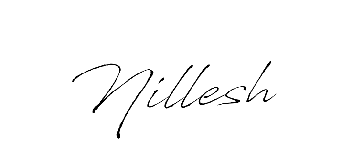 How to make Nillesh signature? Antro_Vectra is a professional autograph style. Create handwritten signature for Nillesh name. Nillesh signature style 6 images and pictures png