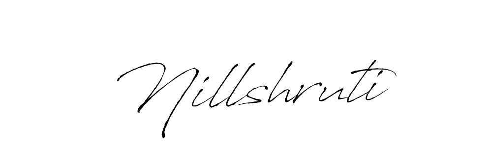 It looks lik you need a new signature style for name Nillshruti. Design unique handwritten (Antro_Vectra) signature with our free signature maker in just a few clicks. Nillshruti signature style 6 images and pictures png