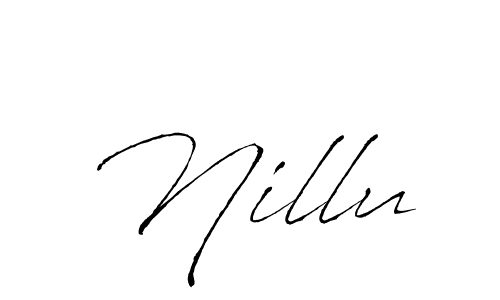 Nillu stylish signature style. Best Handwritten Sign (Antro_Vectra) for my name. Handwritten Signature Collection Ideas for my name Nillu. Nillu signature style 6 images and pictures png