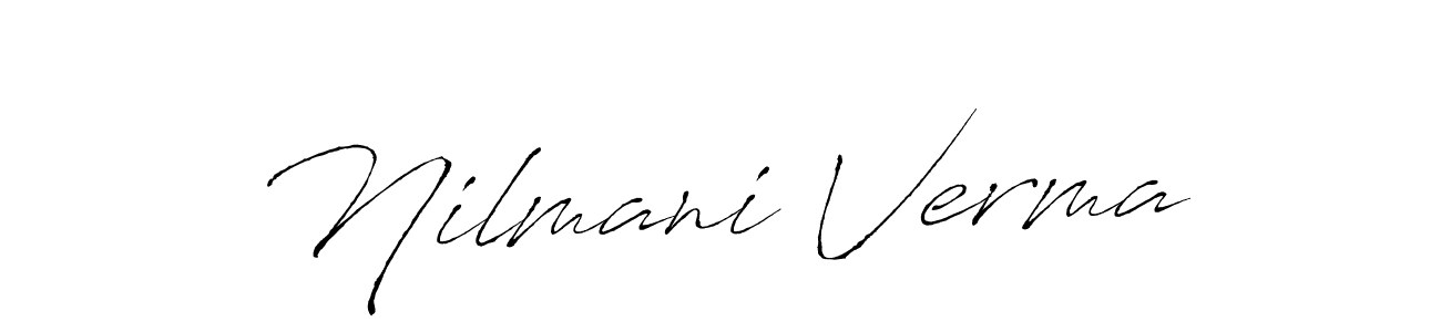 Antro_Vectra is a professional signature style that is perfect for those who want to add a touch of class to their signature. It is also a great choice for those who want to make their signature more unique. Get Nilmani Verma name to fancy signature for free. Nilmani Verma signature style 6 images and pictures png