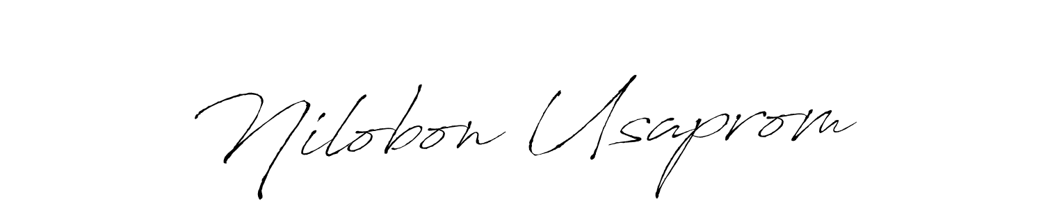 Make a beautiful signature design for name Nilobon Usaprom. With this signature (Antro_Vectra) style, you can create a handwritten signature for free. Nilobon Usaprom signature style 6 images and pictures png
