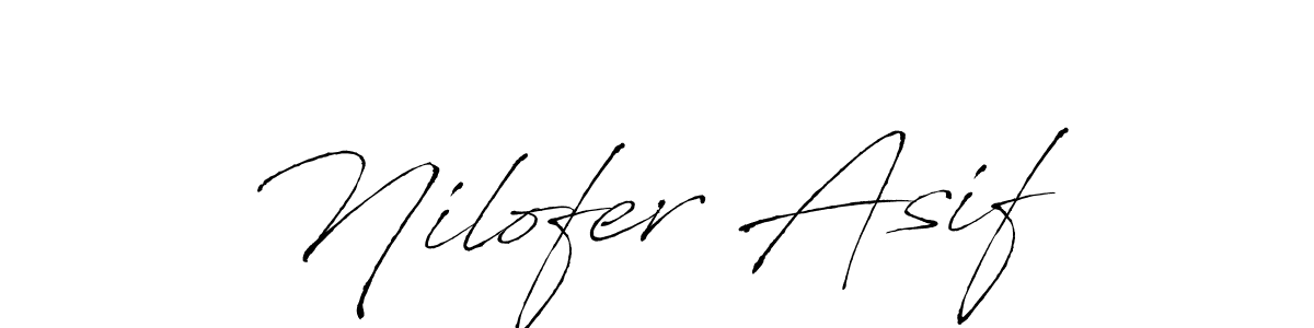 Create a beautiful signature design for name Nilofer Asif. With this signature (Antro_Vectra) fonts, you can make a handwritten signature for free. Nilofer Asif signature style 6 images and pictures png