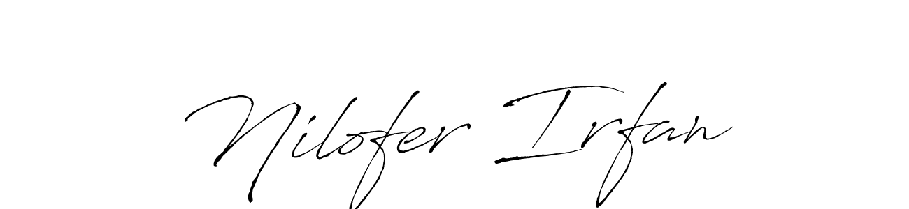 Design your own signature with our free online signature maker. With this signature software, you can create a handwritten (Antro_Vectra) signature for name Nilofer Irfan. Nilofer Irfan signature style 6 images and pictures png